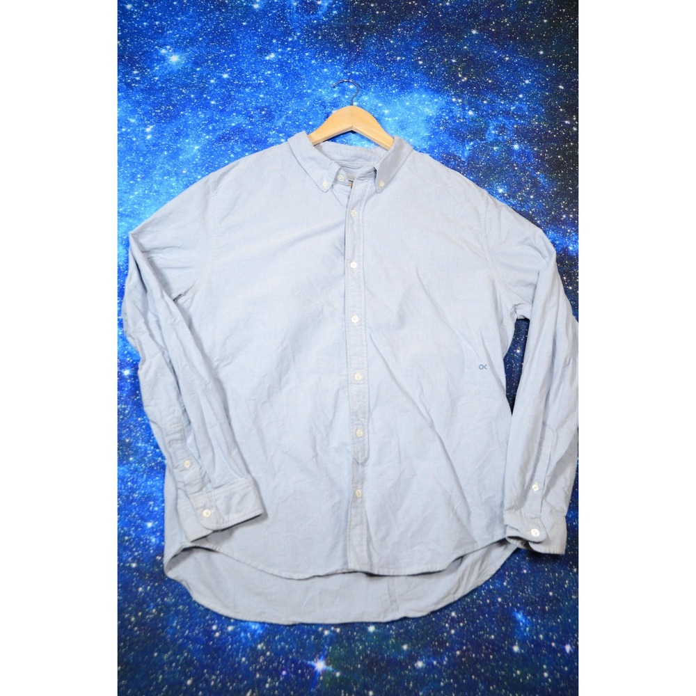Outerknown Shirt Mens XL Blue Oxford Cotton Button Down Long Sleeve Casual